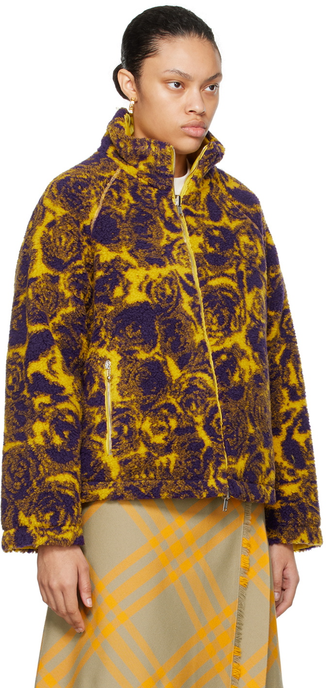 Burberry Purple & Yellow Reversible Jacket Burberry