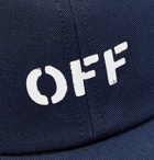 Off-White - Printed Cotton-Twill Baseball Cap - Men - Navy