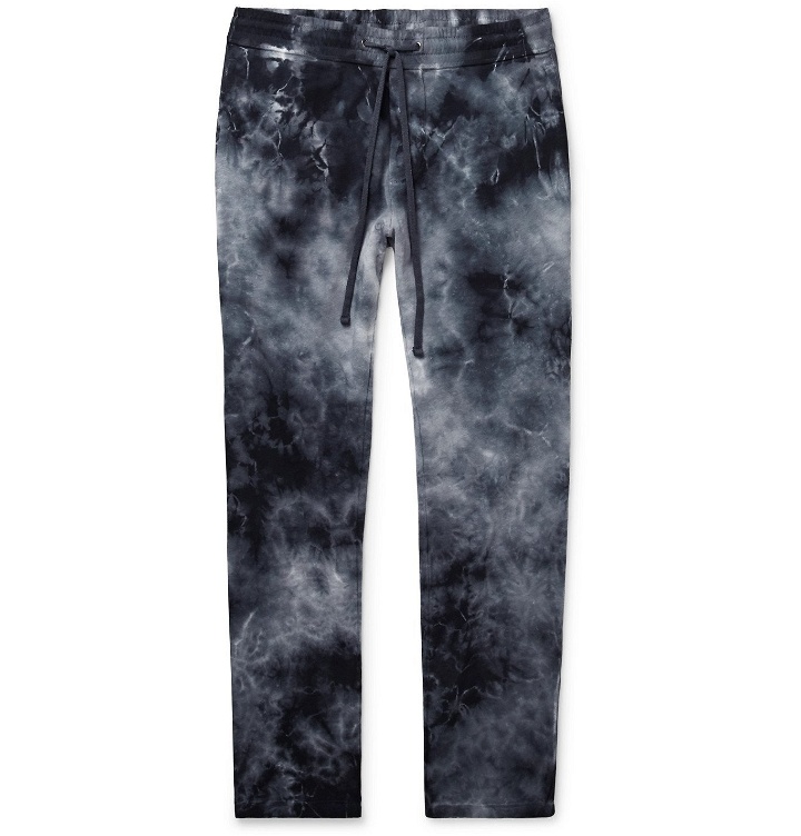 Photo: James Perse - Tie-Dyed Loopback Supima Cotton-Jersey Sweatpants - Blue