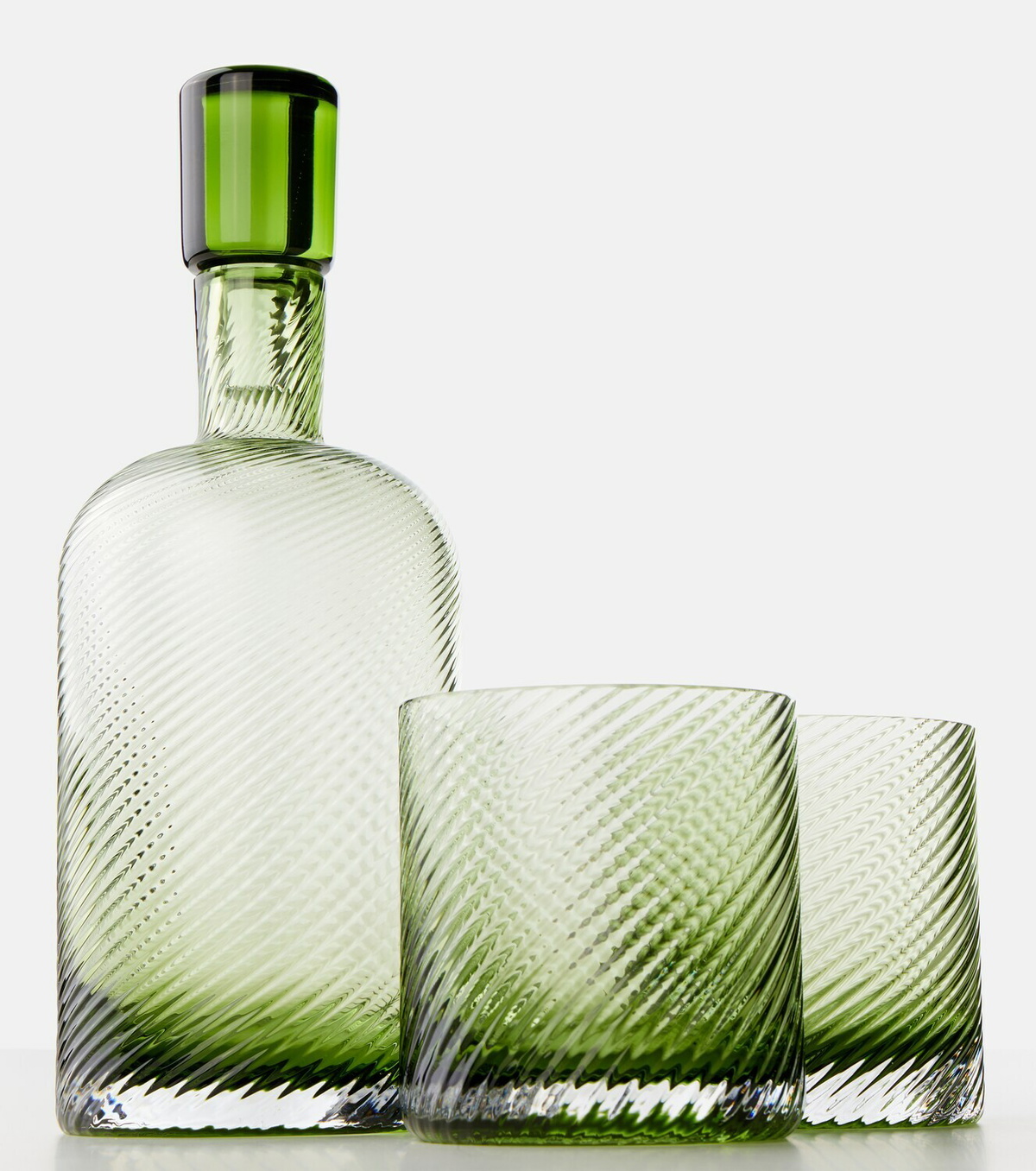 NasonMoretti Borealis glass bottle and tumblers set