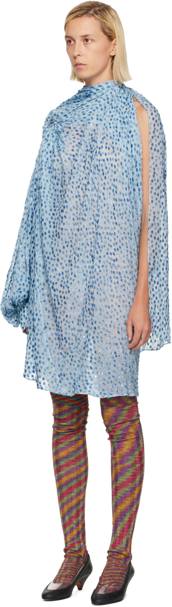 Kiko Kostadinov Blue Caspian Minidress