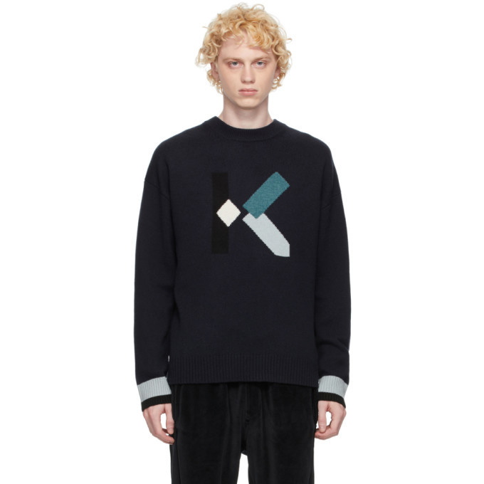 Photo: Kenzo Navy Wool K Logo Sweater