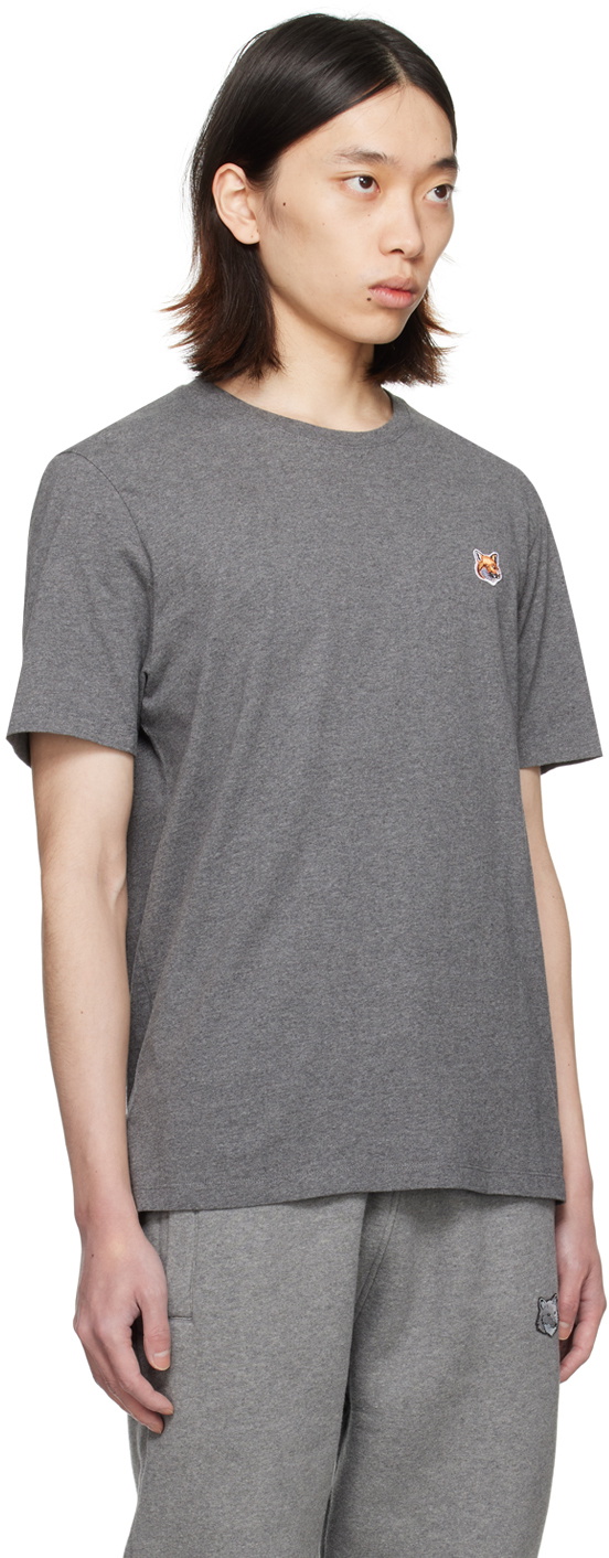 Maison Kitsuné Gray Fox Head T-Shirt Maison Kitsune