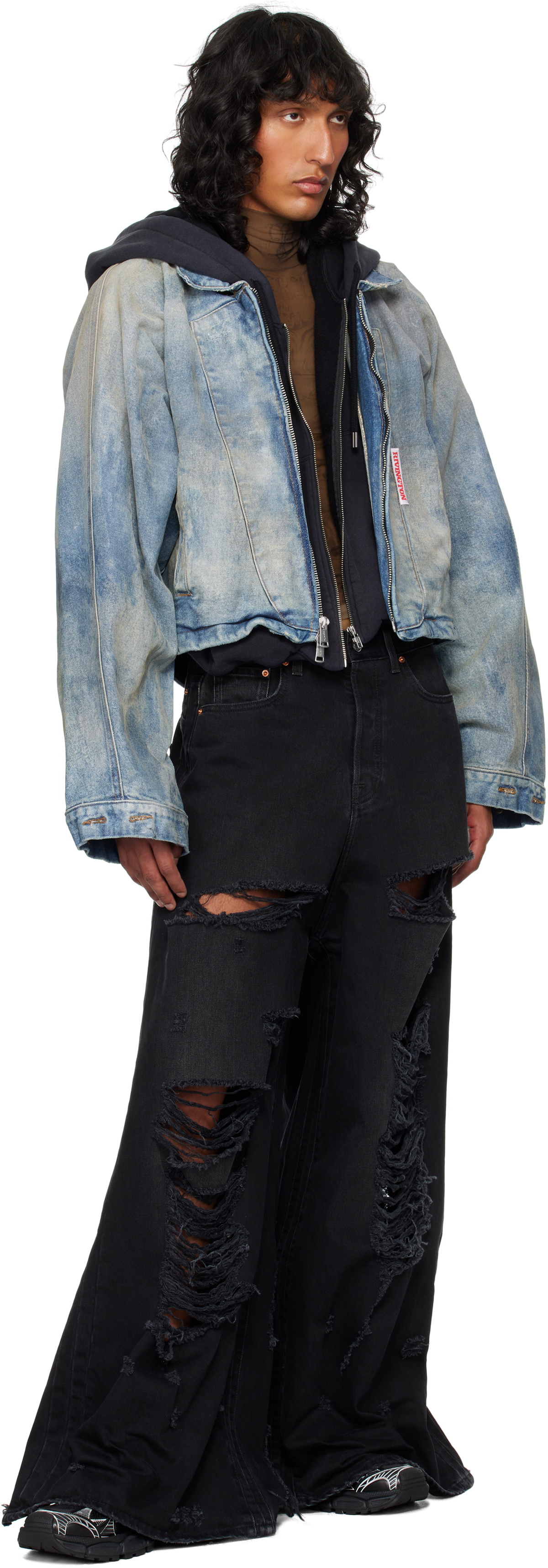 Rivington Roi Rebis Blue Rose Trucker 2 Denim Jacket