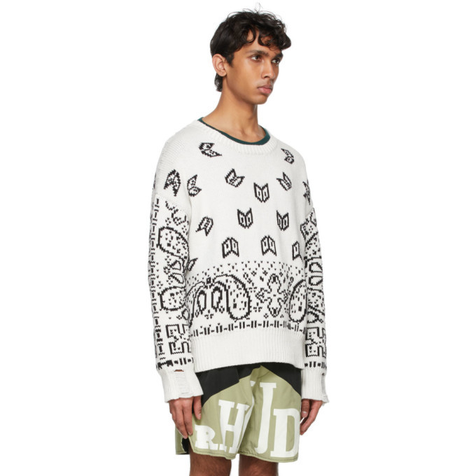 Rhude Off-white Jacquard Sweater