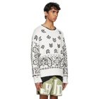 Rhude White Bandana Lounge Sweater