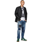 Junya Watanabe Black Linen Stitched Blazer