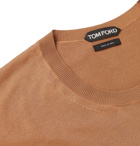 TOM FORD - Slim-Fit Knitted Silk T-Shirt - Brown