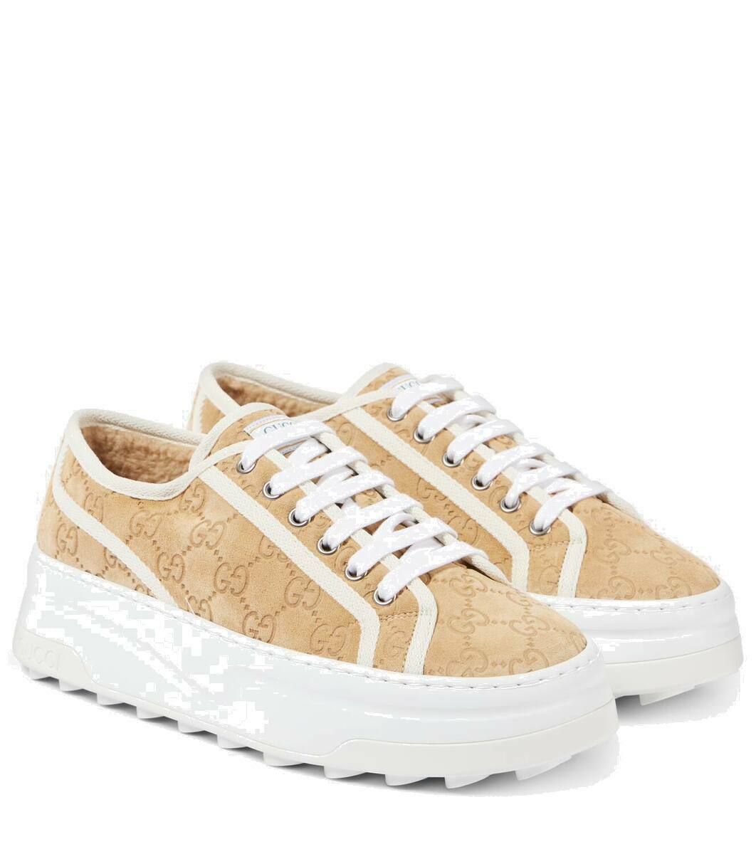 Gucci Tennis Trek GG suede platform sneakers Gucci