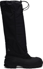 ROA Black Rubber Tall Boots