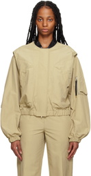 Helmut Lang Beige Oversized Bomber