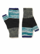 Paul Smith - Colour-Block Wool Fingerless Gloves