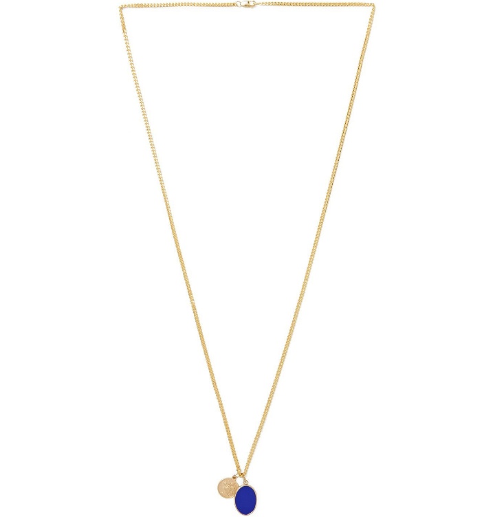 Photo: Miansai - Heritage Gold-Plated and Enamel Necklace - Blue