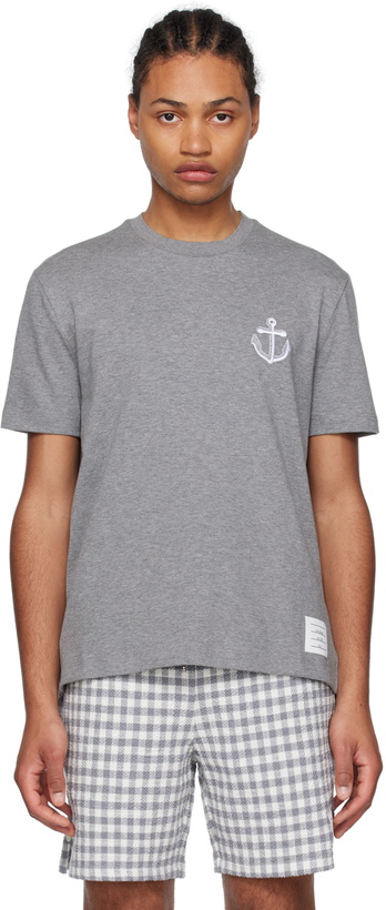 Photo: Thom Browne Gray Anchor T-Shirt