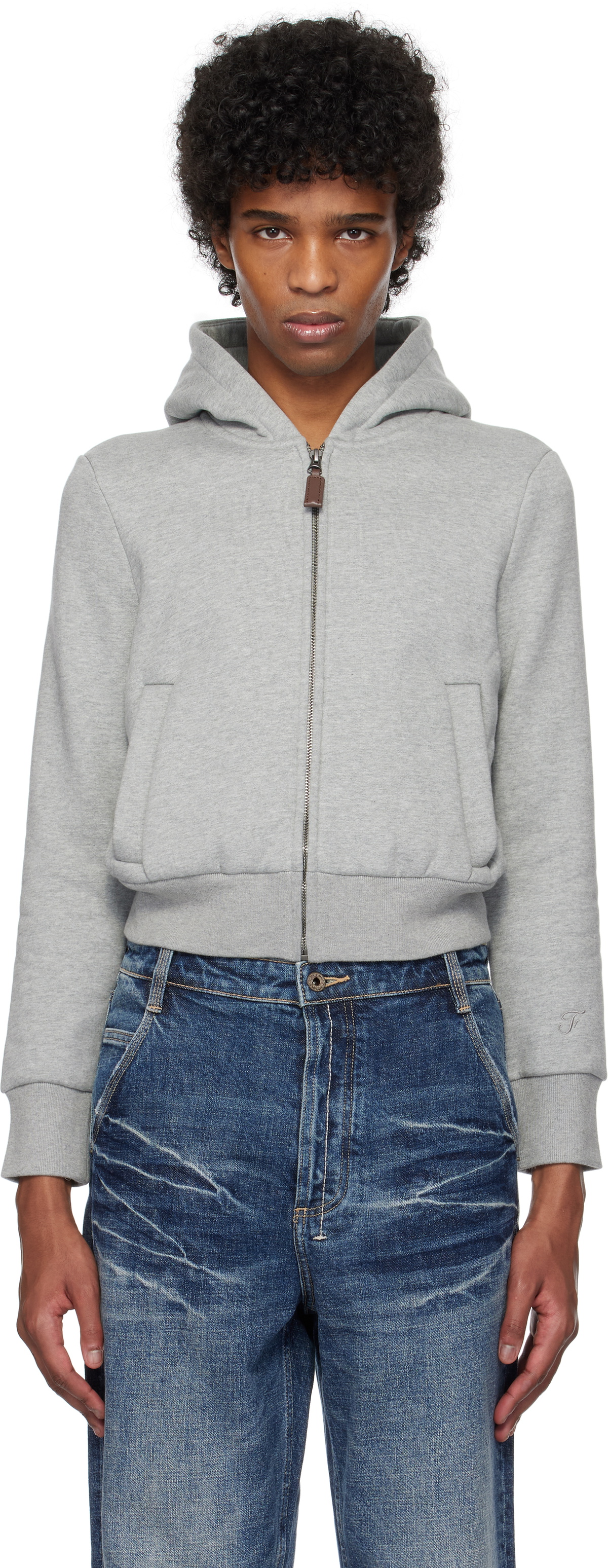 fax copy express グレー　フーディ Fax Copy Express Gray Tight Fleece-Lined Hoodie Fax Copy Express