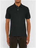 Håndværk - Slim-Fit Pima Cotton-Piqué Polo Shirt - Black
