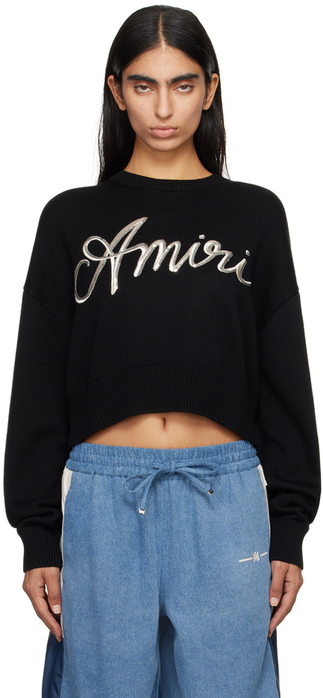 AMIRI Black MA Swirl Sweater