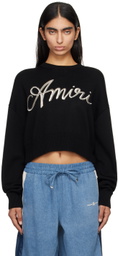 AMIRI Black MA Swirl Sweater