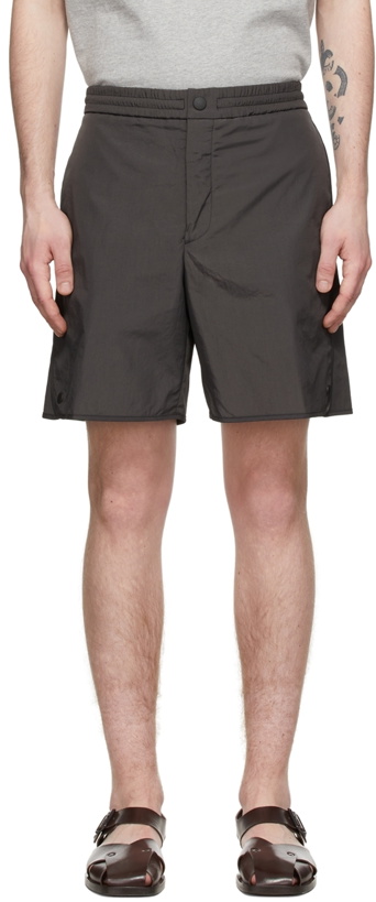 Photo: Solid Homme Black Nylon Shorts