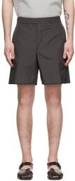 Solid Homme Black Nylon Shorts
