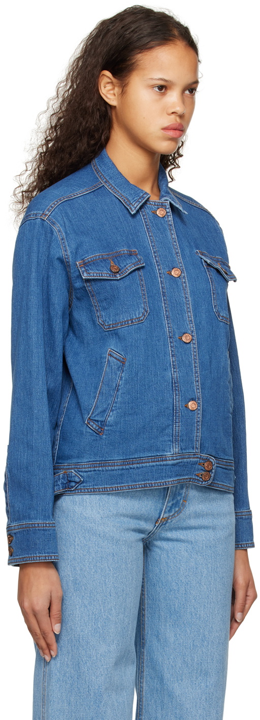 SEE SEE(シーシー) DENIM JACKET BLUE See by Chloé Blue Button Up Denim Jacket See by Chloe