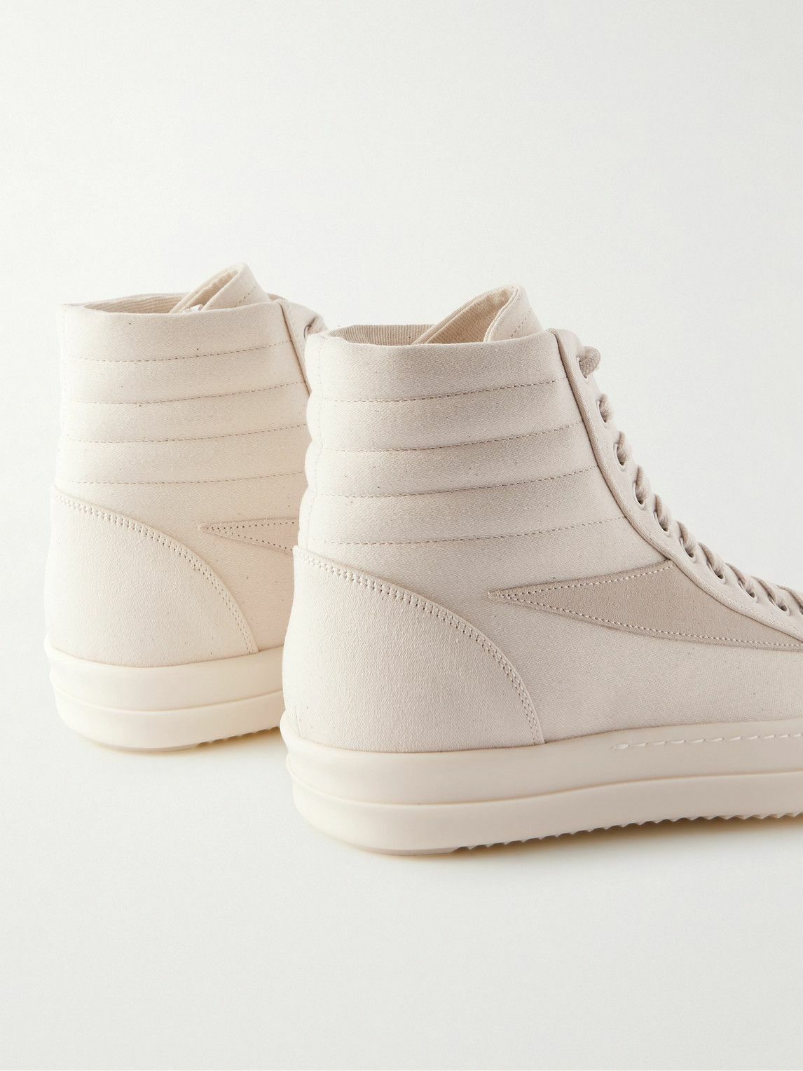 DRKSHDW by Rick Owens - Vintage Suede-Trimmed Canvas High