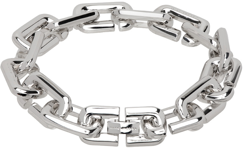 Marc Jacobs Silver 'The J Marc Chain Link' Bracelet Marc Jacobs