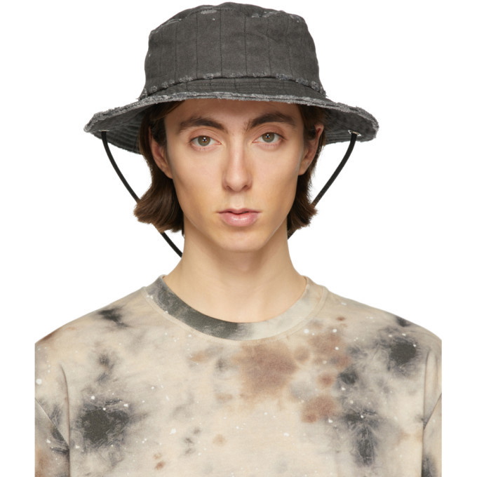 Photo: Diesel Red Tag Black A-Cold-Wall* Edition Denim Bucket Hat