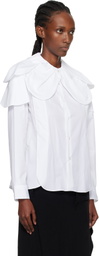 Noir Kei Ninomiya White Flower Collar Shirt