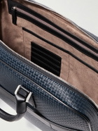 Serapian - Leather-Trimmed Logo-Embossed Stepan Coated-Canvas Briefcase