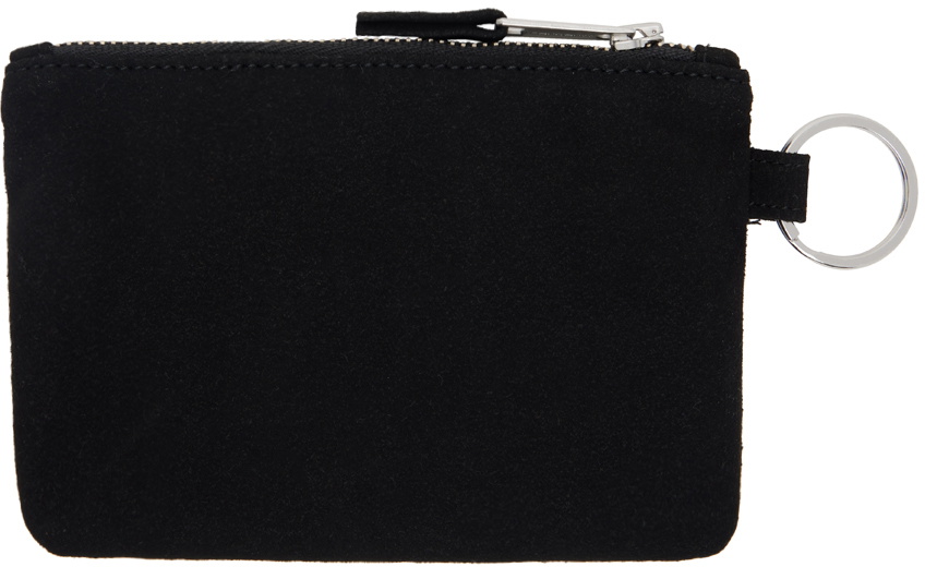 Carhartt Work In Progress Black Suede Zip Wallet
