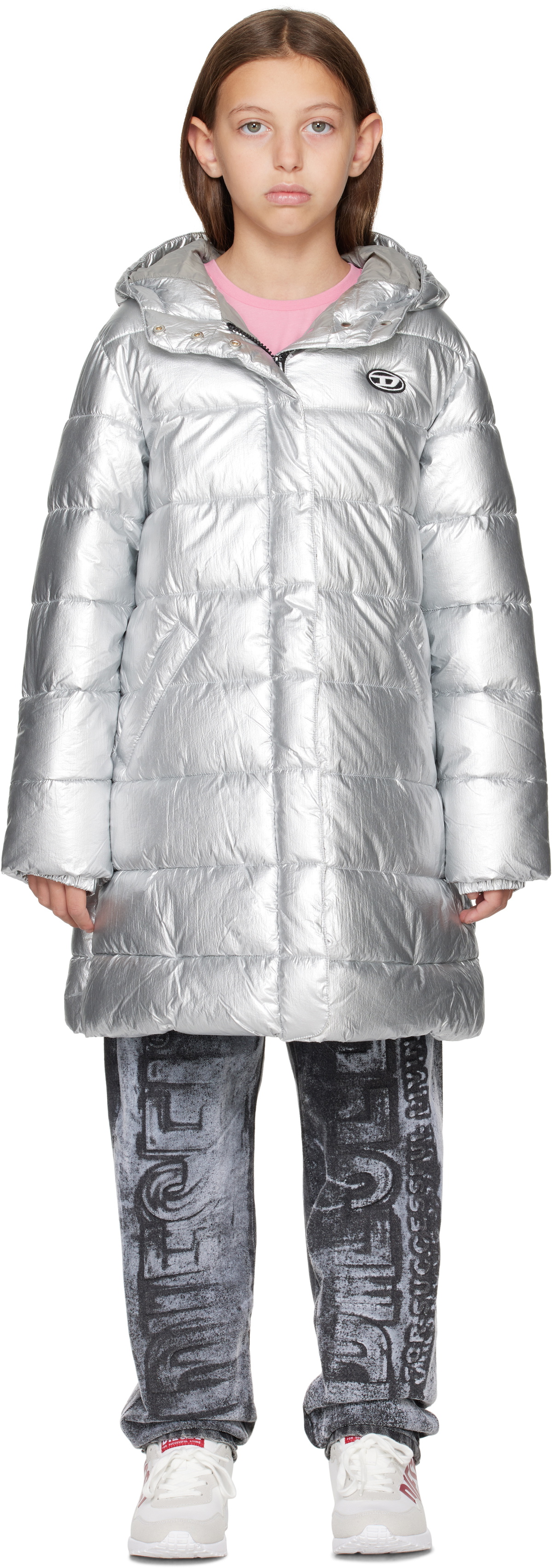 Diesel Kids Silver Jauwtjannikht39 Puffer Jacket Diesel