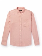 Club Monaco - Button-Down Collar Linen Shirt - Pink
