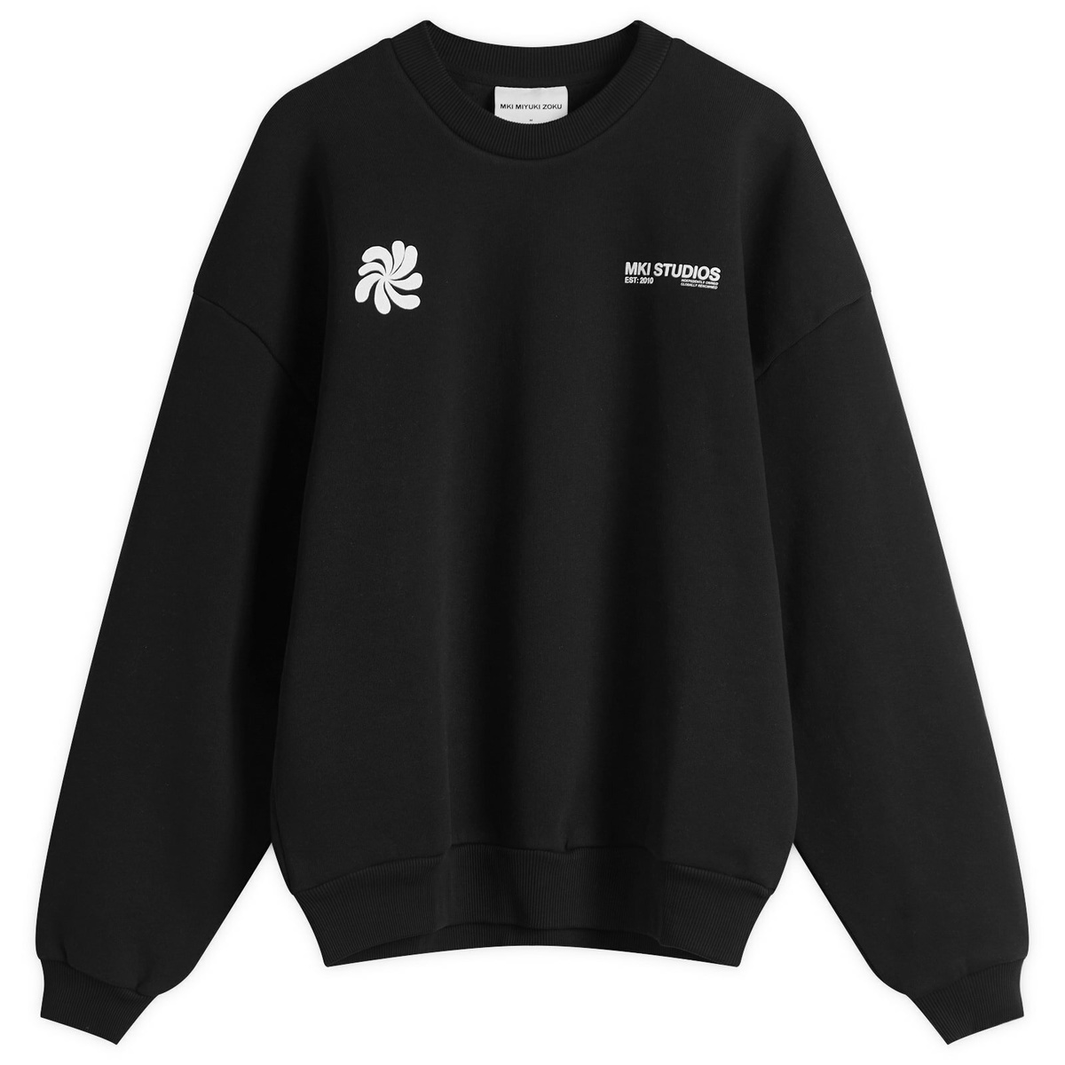 MKI Men's Chunky Rib Knit Crewneck in Black MKI Miyuki-Zoku
