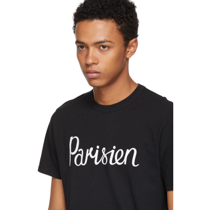 Maison Kitsune Black Parisien T Shirt