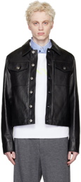 Lanvin Black Essential Leather Jacket