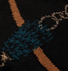 AMIRI - Metallic Intarsia-Knit Cardigan - Black