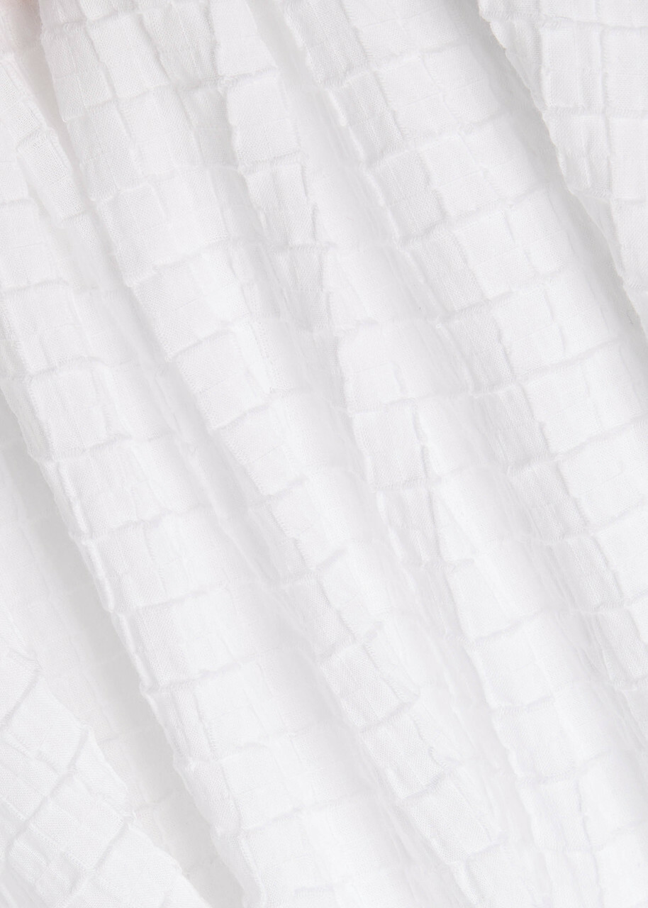 Eileen Fisher Textured Cotton- Voile T-shirt White