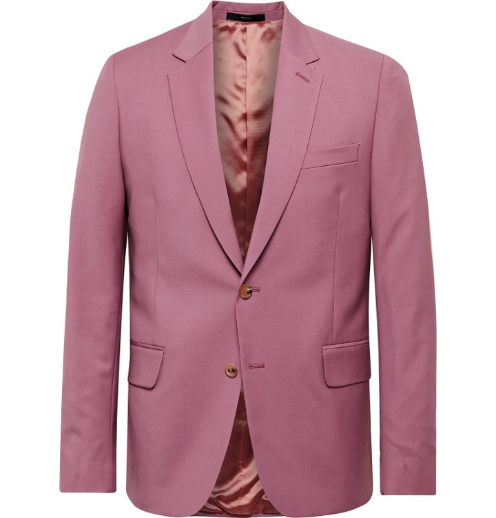 Photo: Paul Smith - Soho Slim-Fit Wool and Mohair-Blend Suit Jacket - Pink