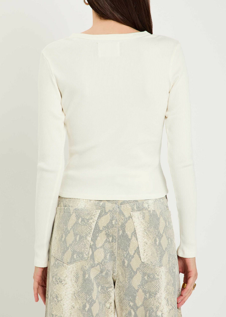 Citizens OF Humanity Kari Ribbed Knit top Off White