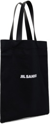 Jil Sander Black Flat Shopper Medium Tote