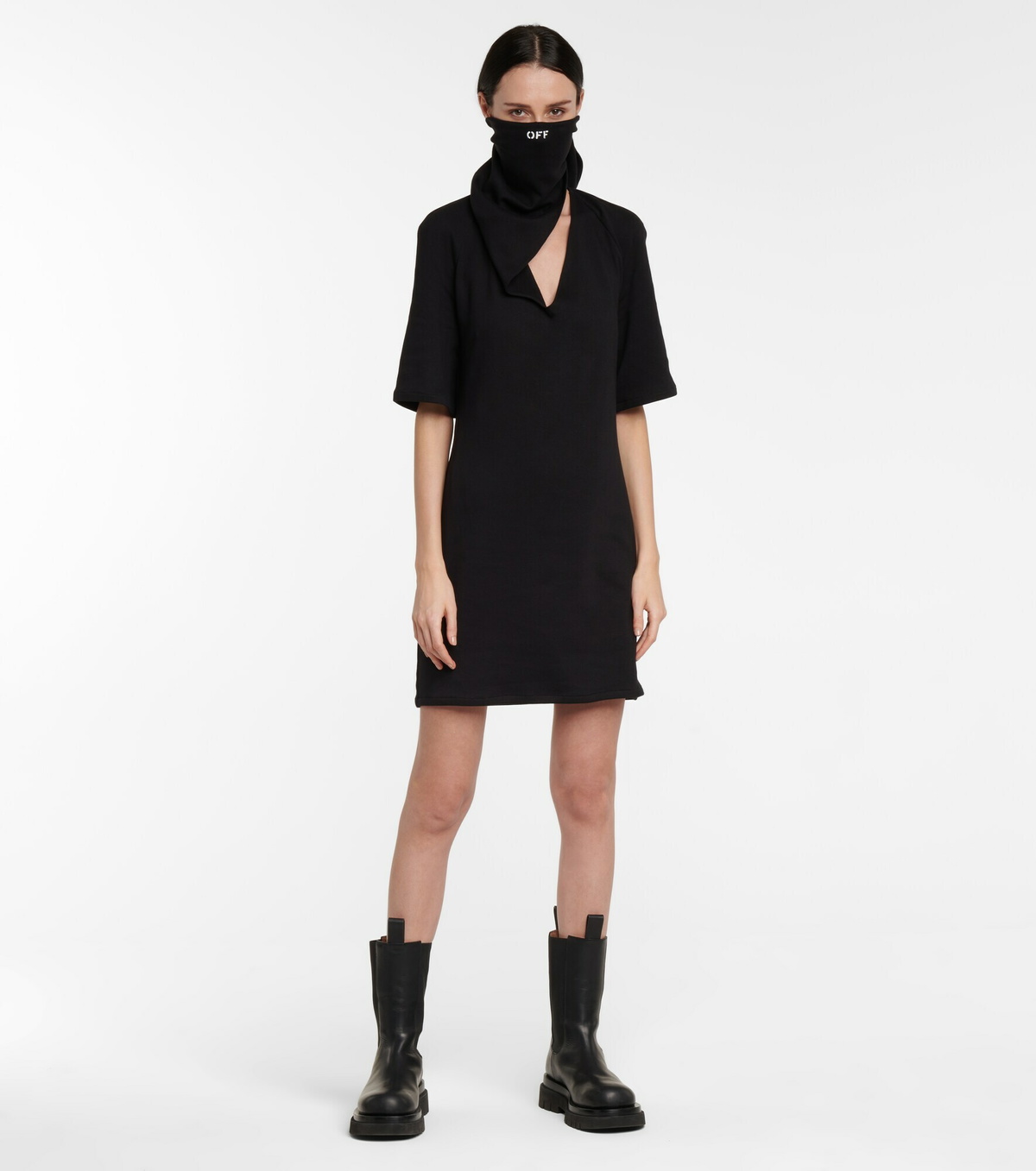 Off-White - Bandana cotton jersey minidress