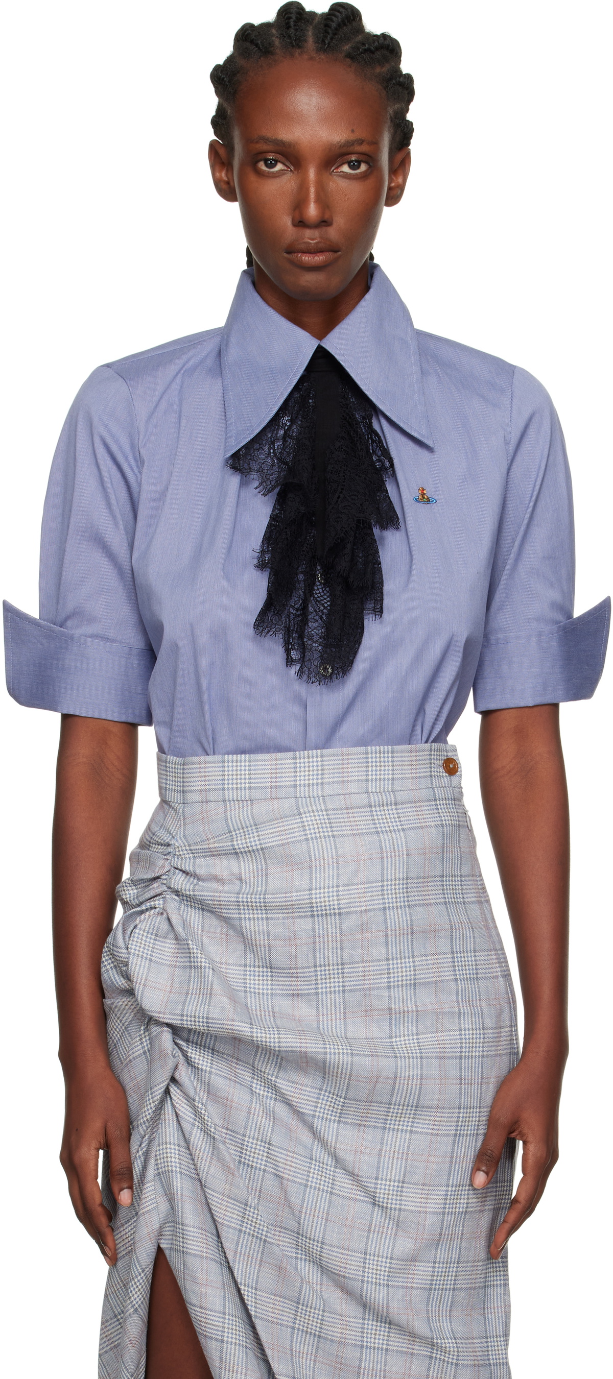 Vivienne Westwood Blue Short Sleeve Violin Shirt Vivienne Westwood
