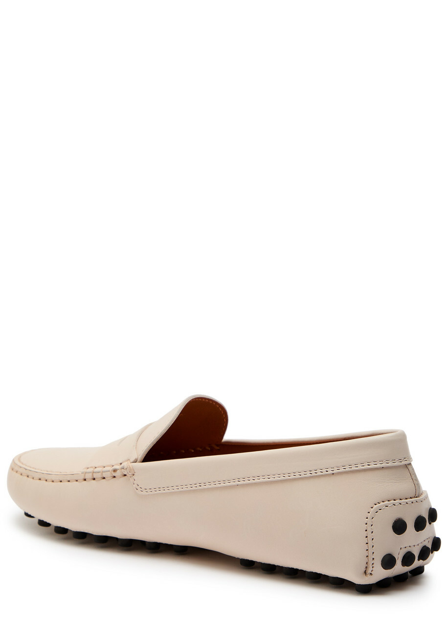 Tods Gommino Leather Loafers Ivory