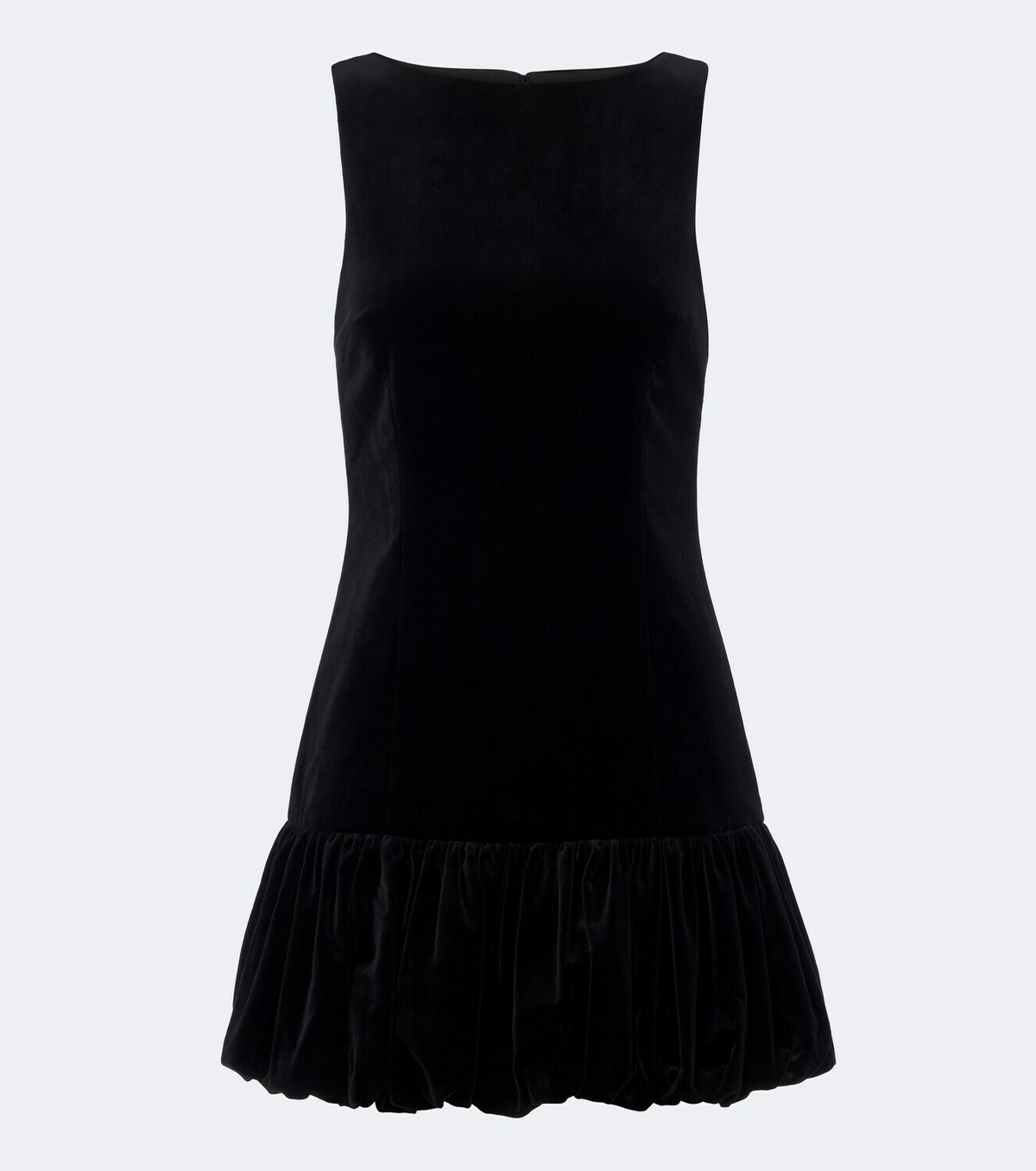 Posse Dean pleated cotton velvet minidress