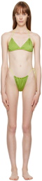DOS SWIM SSENSE Exclusive Green Isa & Nova Bikini