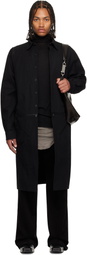 Rick Owens Black Concordians Bonotto Capsule Heizer Long Coat