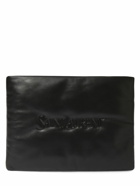 SAINT LAURENT - Saint Laurent Large Leather Pouch