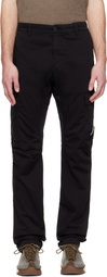 C.P. Company Black Stretch Sateen Ergonomic Lens Cargo Pants