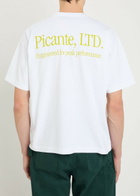 Picante Butterfly Printed Cotton T-shirt White